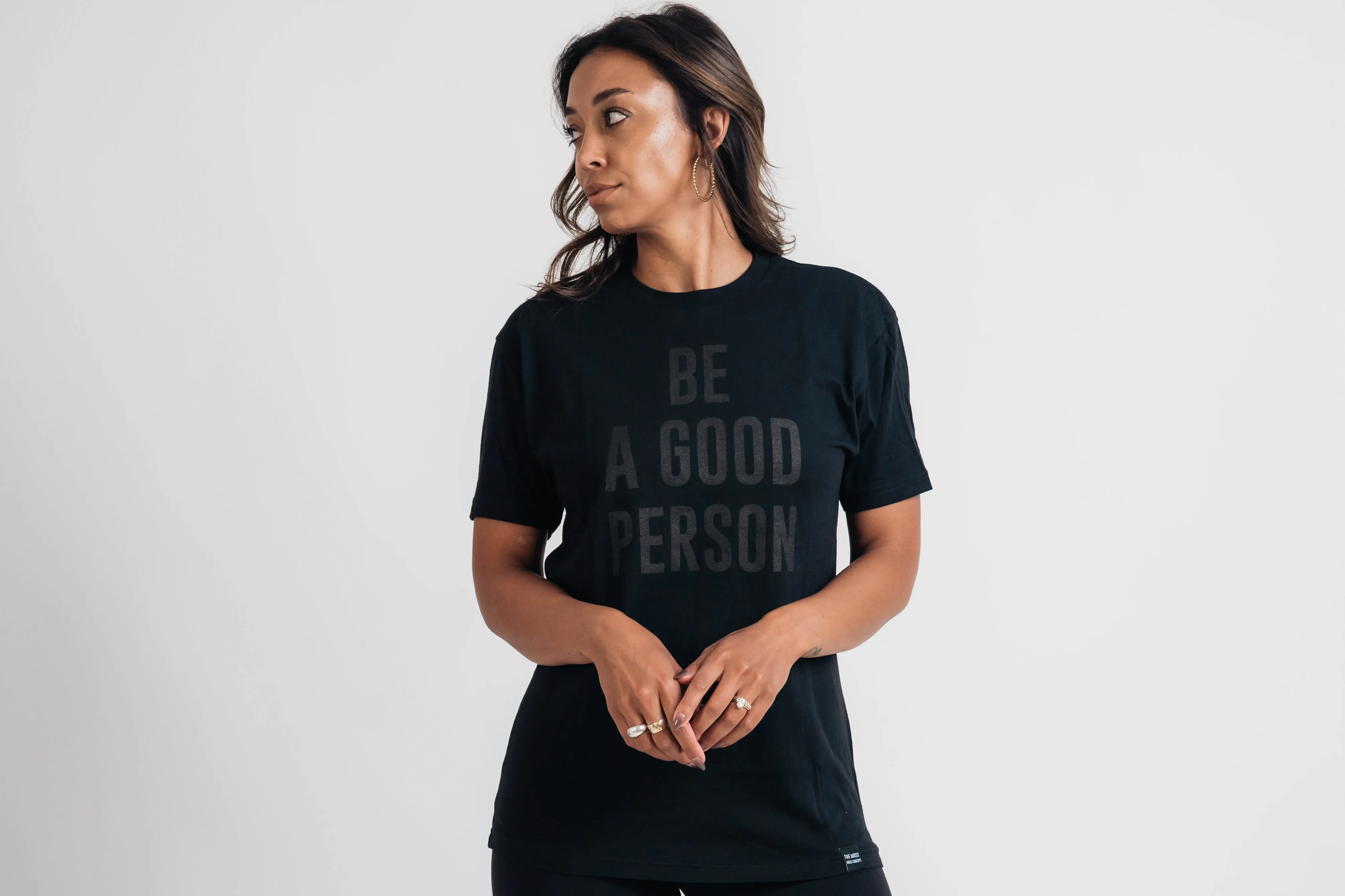 HighDensity Weave Zero Waste Production Label Signature T-Shirt - Asphalt