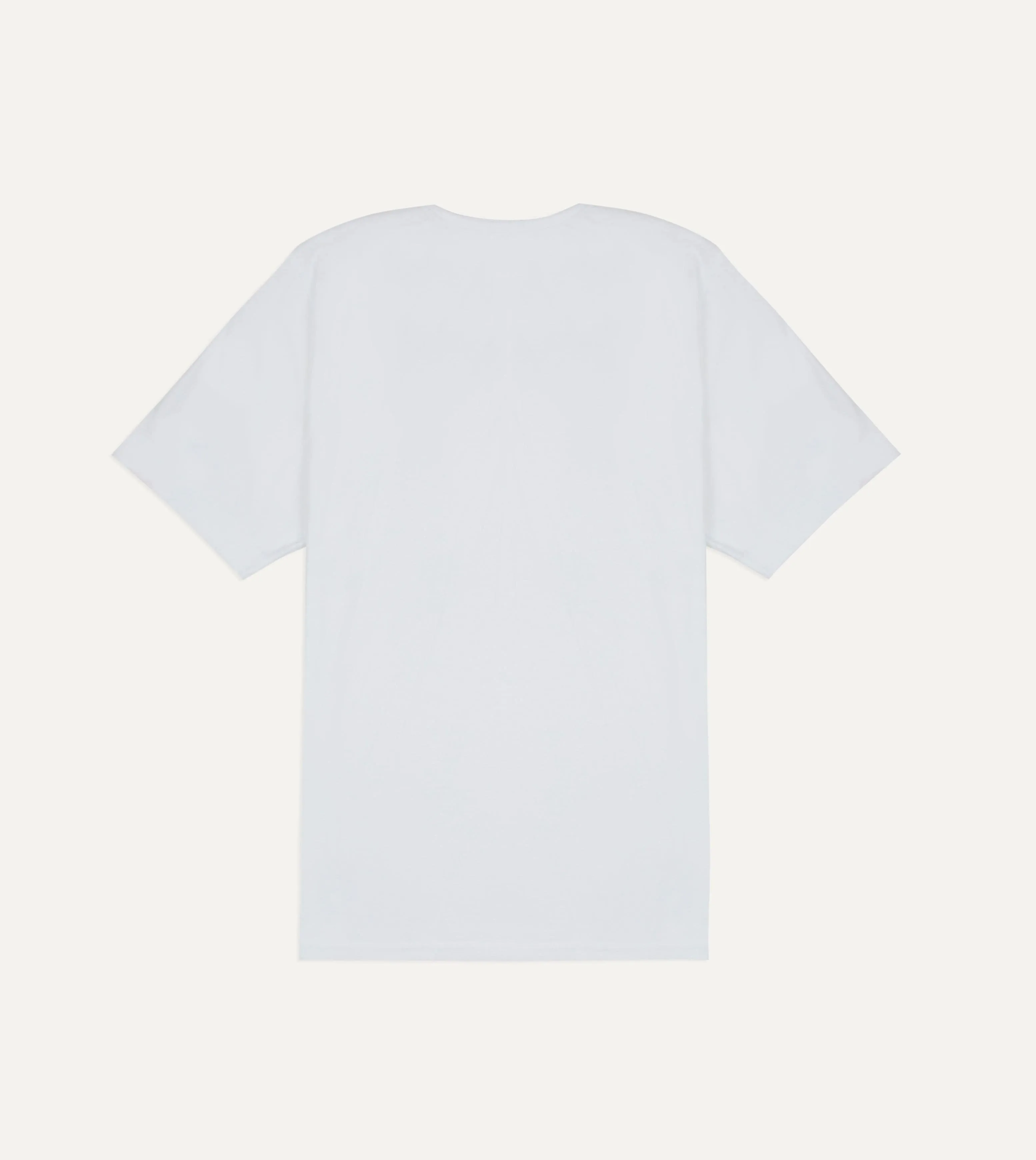 Active Look MinimalBranding White Cotton Two-Button Henley T-Shirt