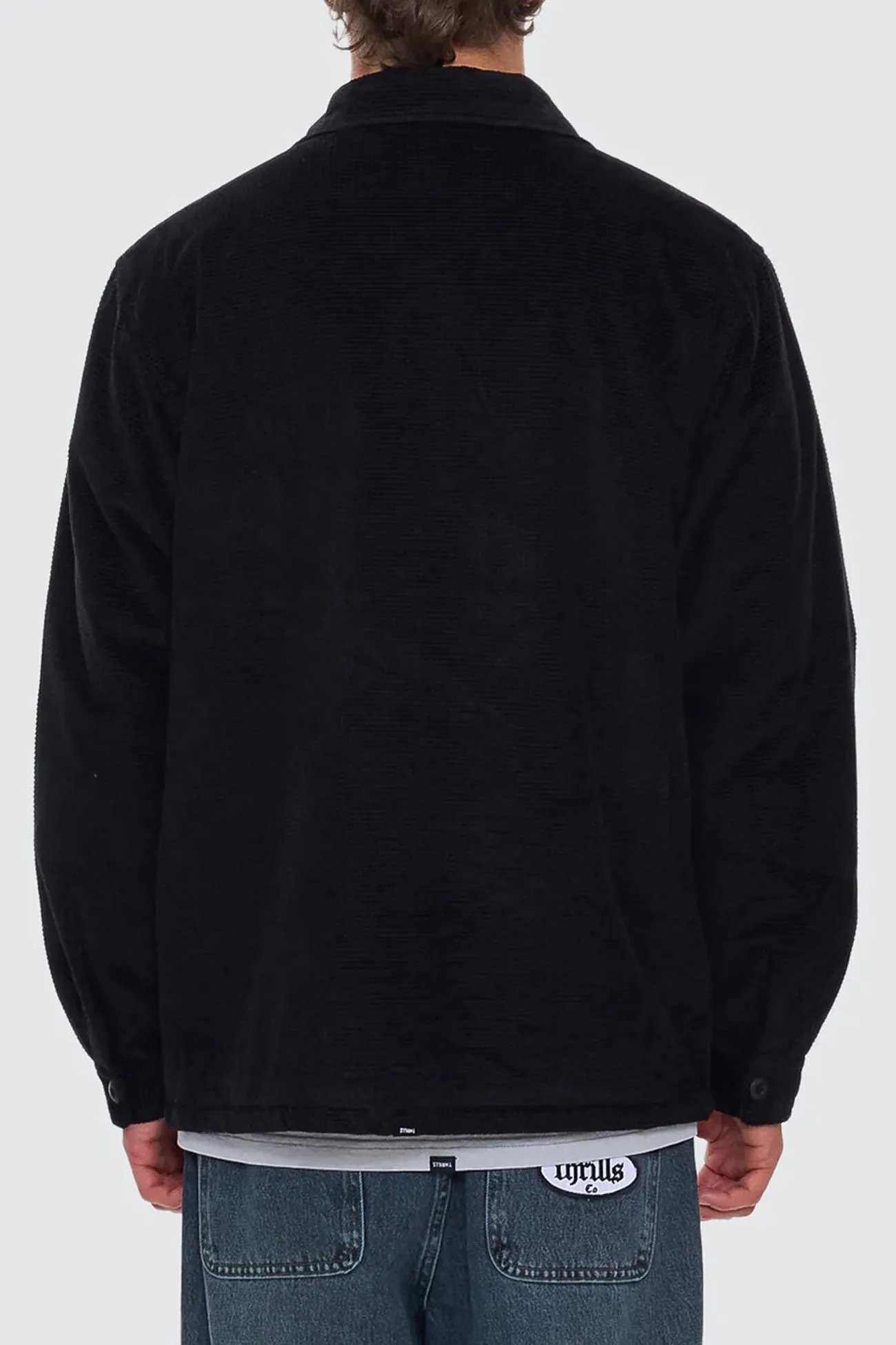 Hypoallergenic Textile Fitted Tank Connected Overshirt Black