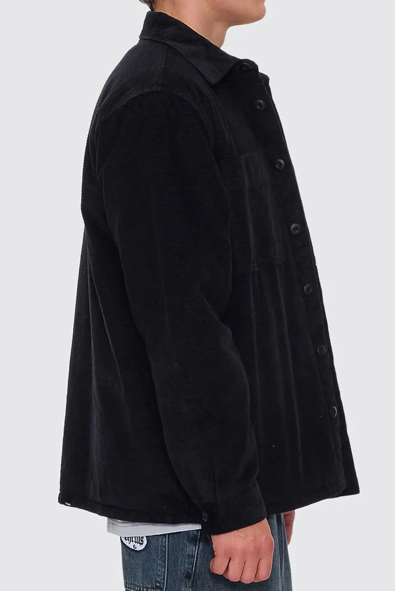 Versatile Design Connected Overshirt Black