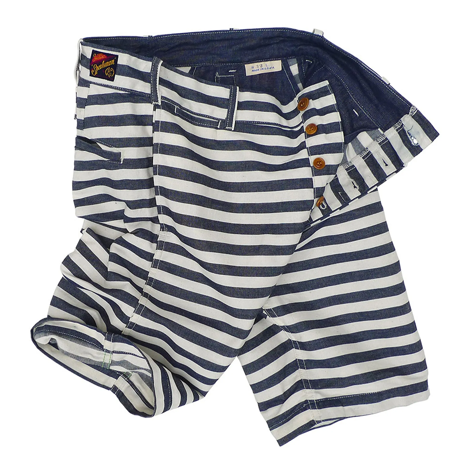 Continental Bermudas - NOS Stripe Odor Lock Technology Stretch Design
