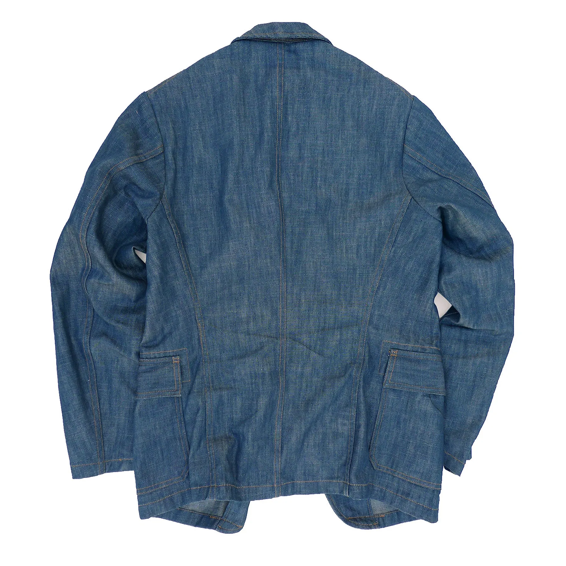 ConvertibleCollar Sleek Outdoor Look Continental Sportcoat - NOS "Player" Denim