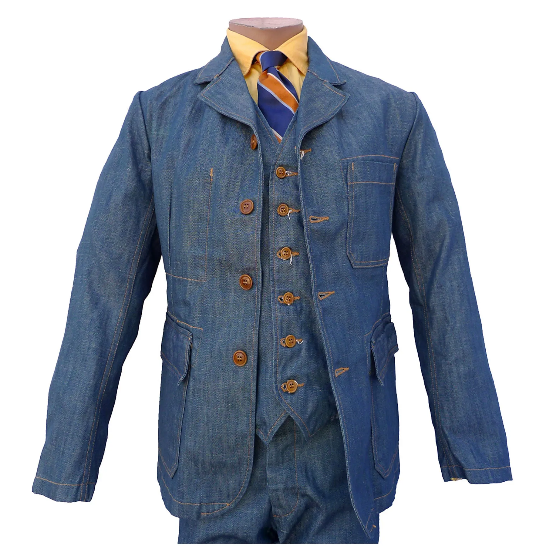 Continental Sportcoat - NOS "Player" Denim color block