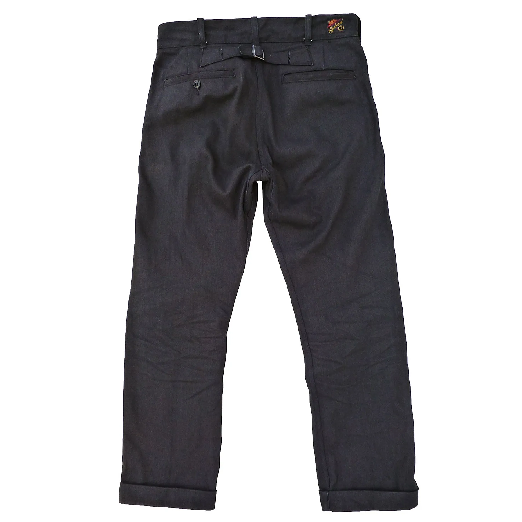 Continental Trousers - JC Black Coated Denim Relax Fit Design Boho chic