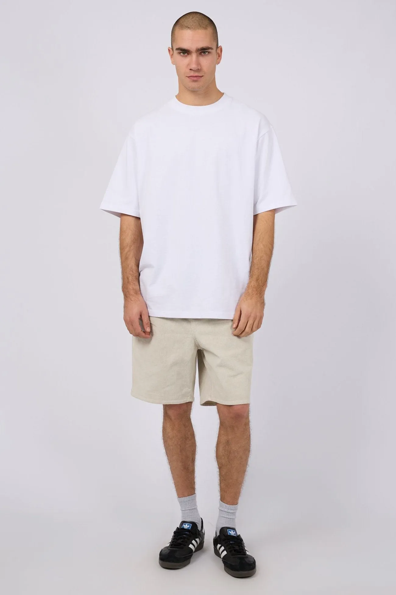 ThermalInsulation Sporty Style Cord Short Chalk