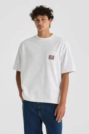 DoubleLayeredShoulders Heritage Box Cutter Pocket Tee White
