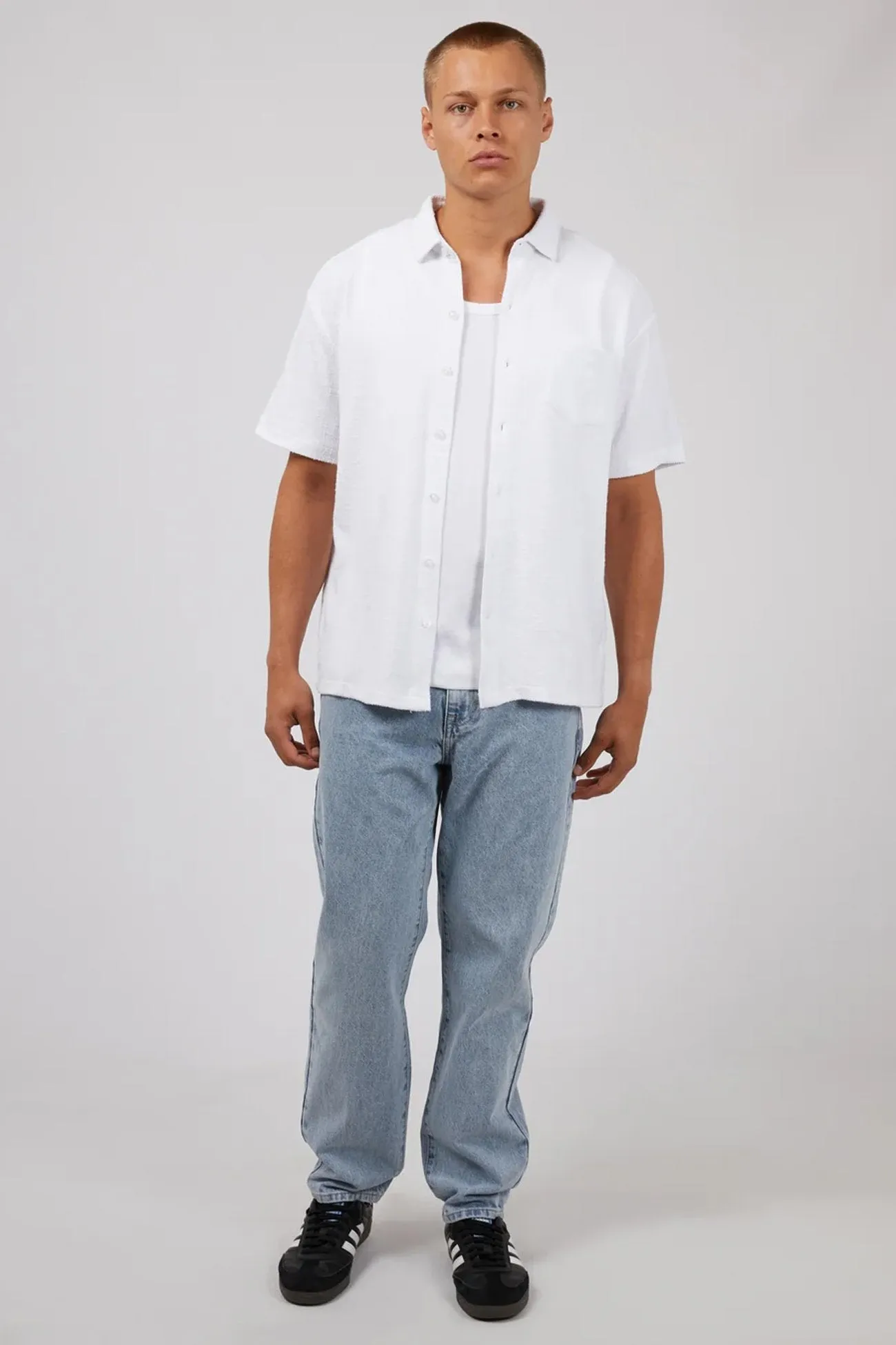 ReinforcedHem Cove Short Sleeve Shirt White