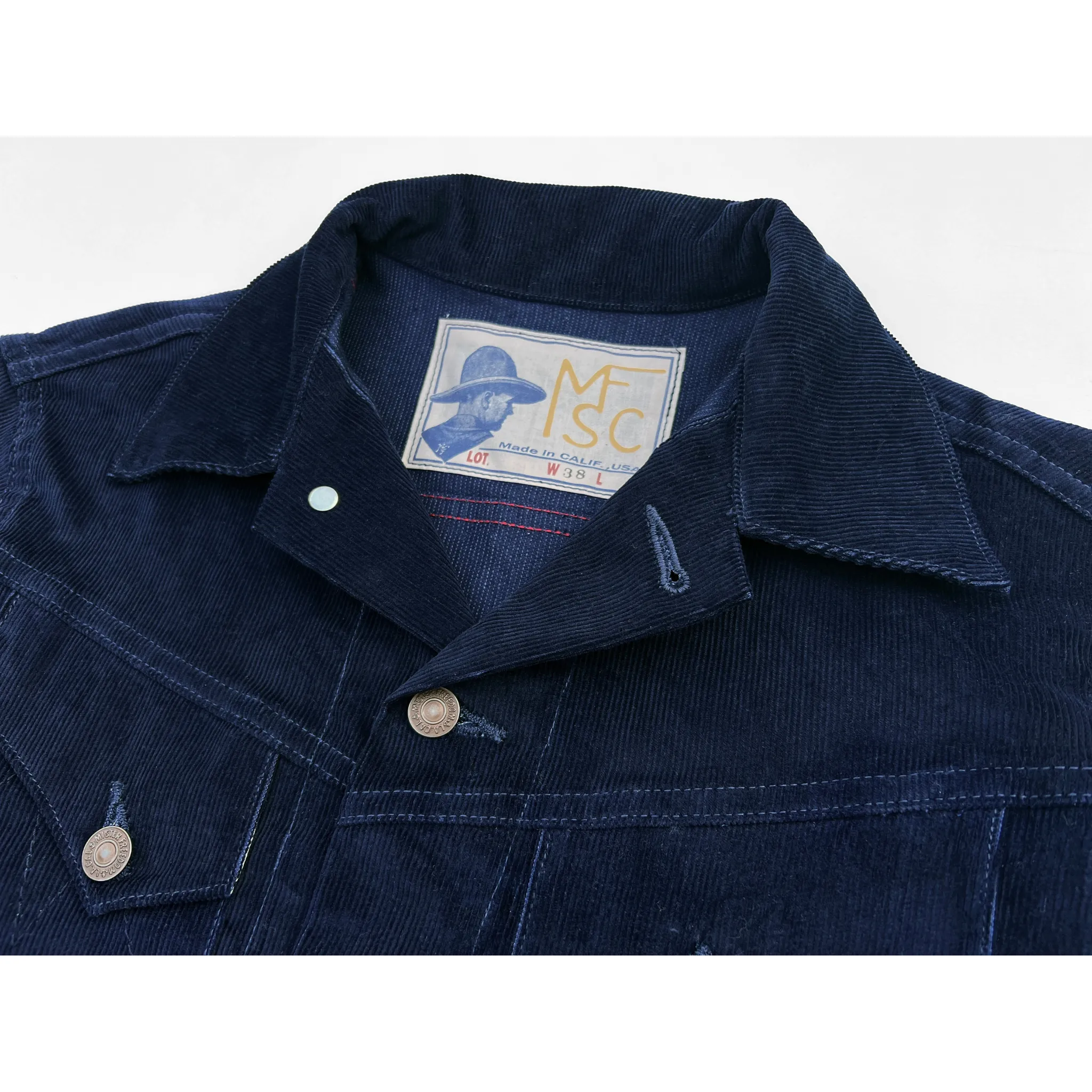Cowboy Jacket Corduroy - Indigo EcoFriendlyInsulation