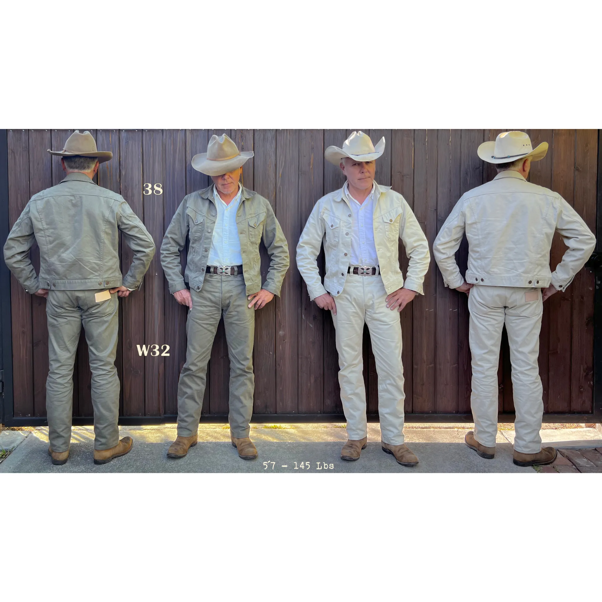 waterproof construction Cowboy Jacket - Wheat Sateen