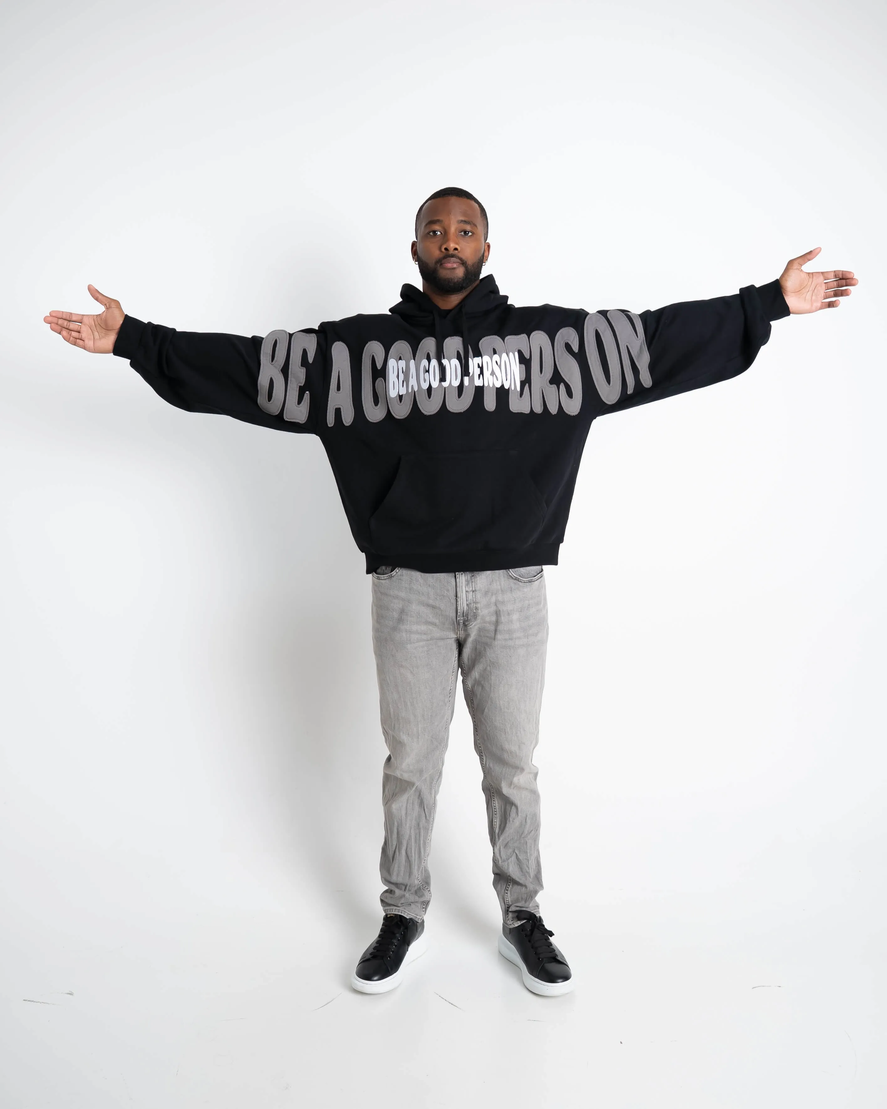 Pinched Slouch Fit Hoodie - Black Everyday Use