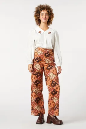 Patchwork Flower Jean Low Bulk Material Stain Repellent Coating