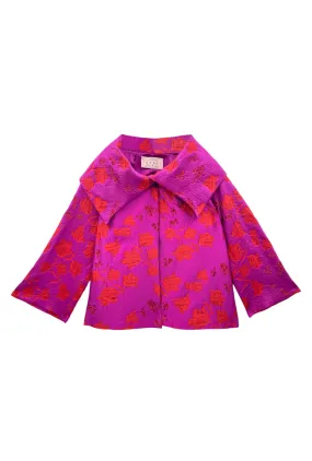 Cropped Grace Coat - Rani Pink Bonded Collars