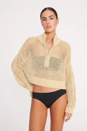CROPPED HAMPTON SWEATER | NATURAL Fresh Outfit