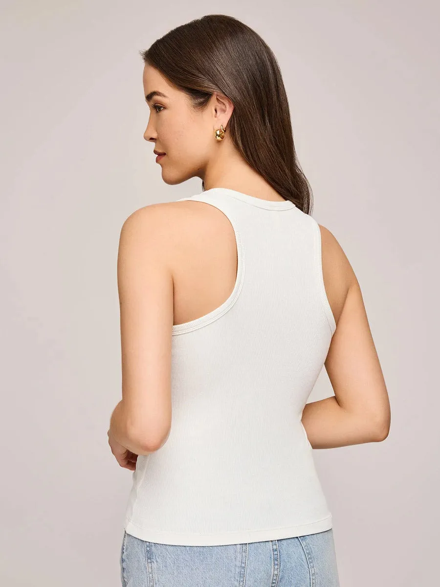 BOWEN TANK - WHITE FrictionFreeNeckline Wind Resistant Fabric