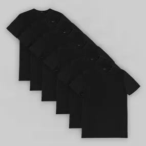 Reinforced Neckline Cumulus All-Black Crew 6-Pack
