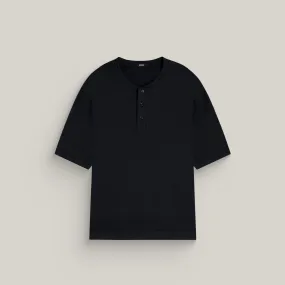 Cumulus Drop Henley AntiPill Surface Soft Blended Fabric