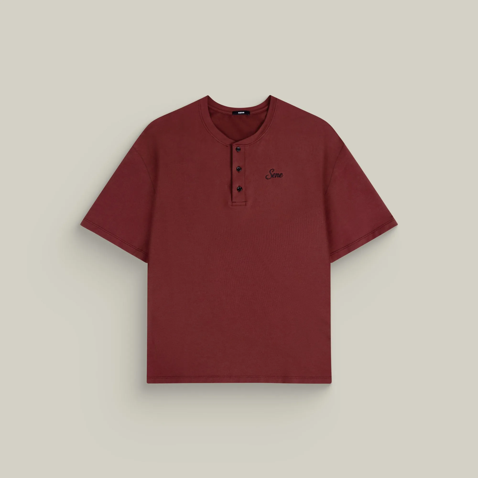 Cumulus Drop Henley HighNeckline Slim Fit Shirt