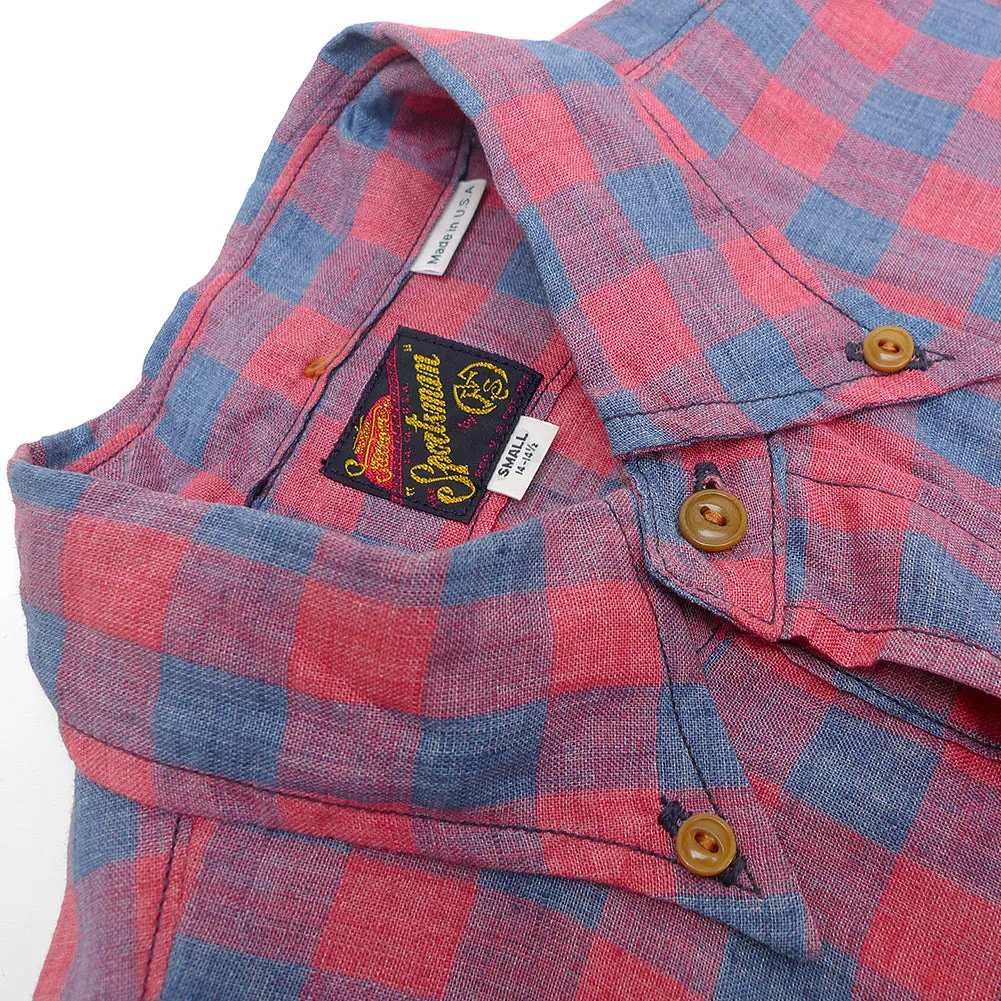 Quick-Dry Berkeley Shirt S/S - Linen Check