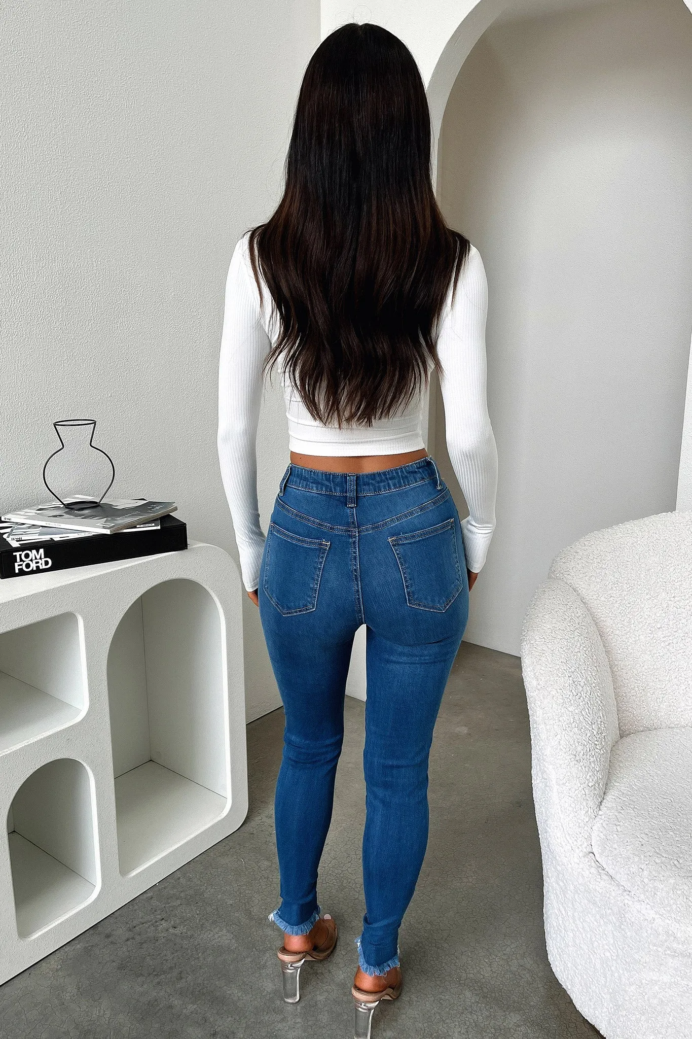 Common Wear Casual Dressing Darcia Skinny Leg Jeans - Dark Denim