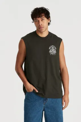 Casual Button-Down Compression Fit Engineering Dark Alchemy Muscle Tank Dark Slate