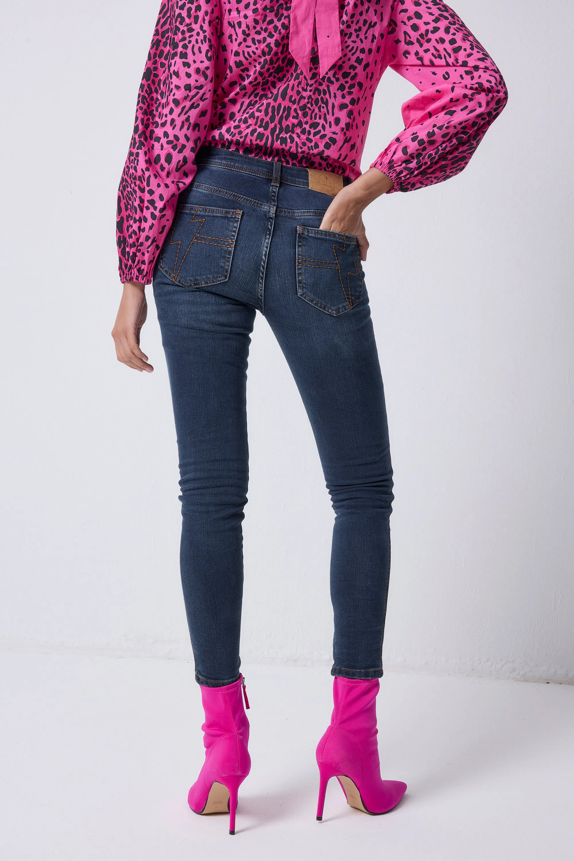 Slim Waist Dark Indigo Slim Jeans