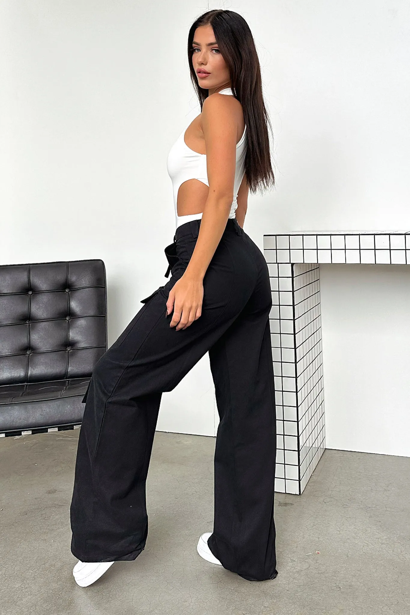 Modern Layer Darla Cargo Pants -  Black