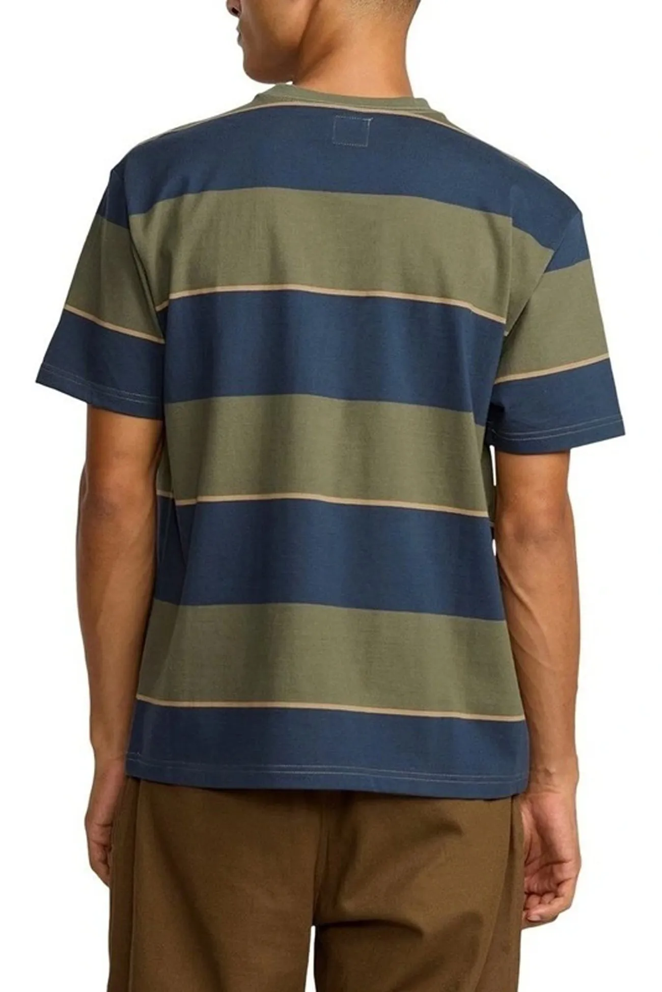 Dayshift Stripe Short Sleeve Moody Blue Brushed Interior