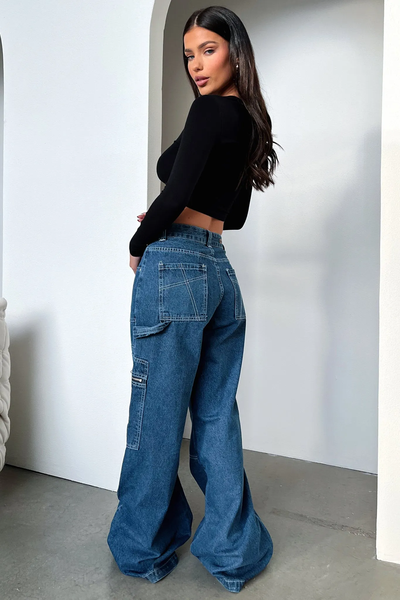 Marishka Jeans - Blue Stylish Cut Essential Comfort