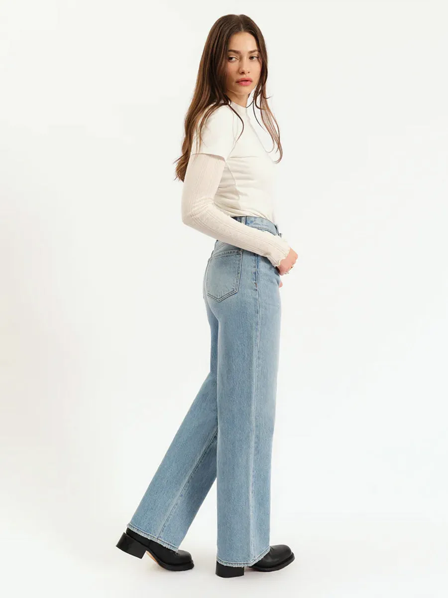 DAZE DENIM CITY STRAIGHT HIGH RISE STRAIGHT LEG - BE MINE VINTAGE Comfort Waist