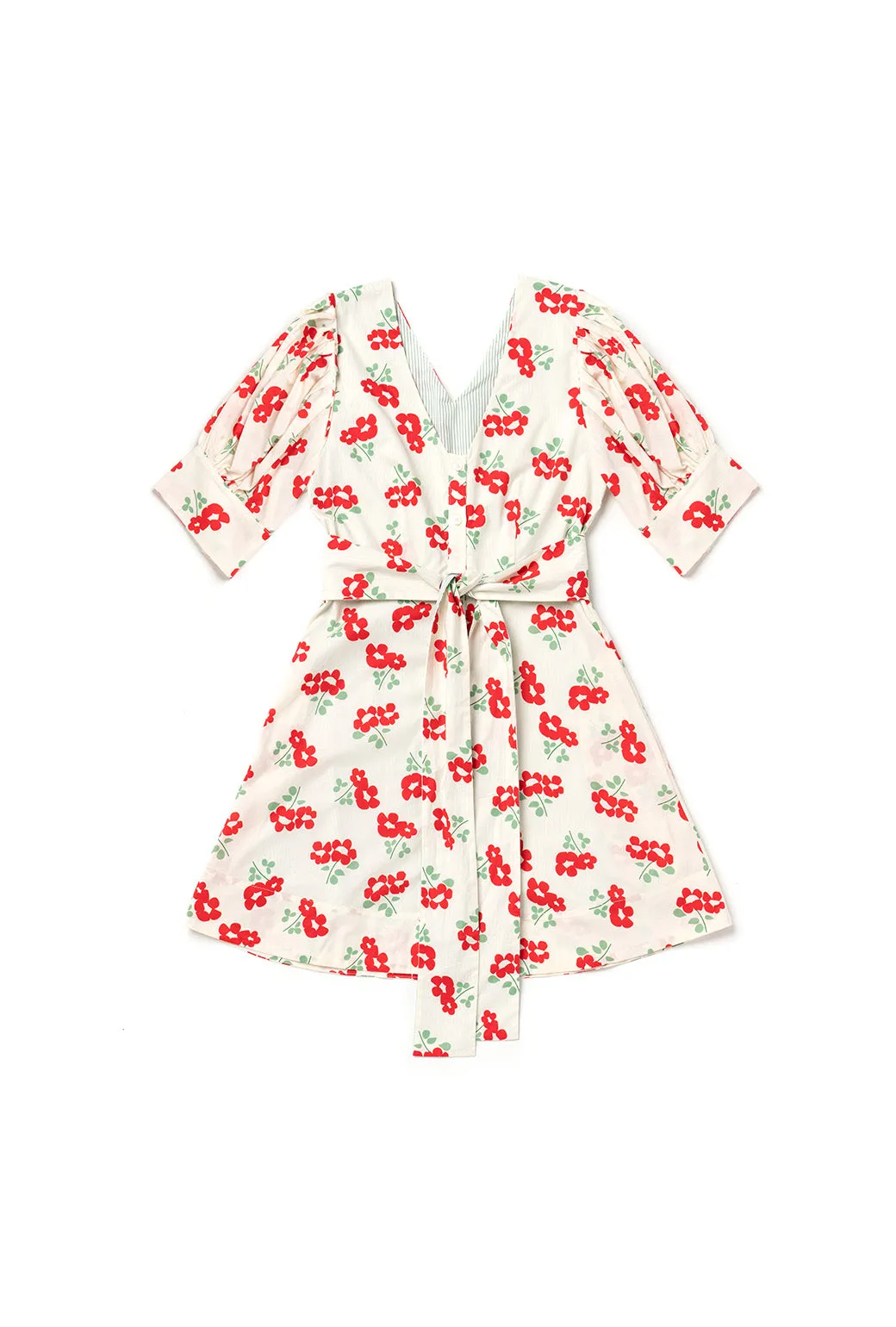 Deep V Day Gown - MINI - Rouge Fleur Timeless Shape Heart Tone