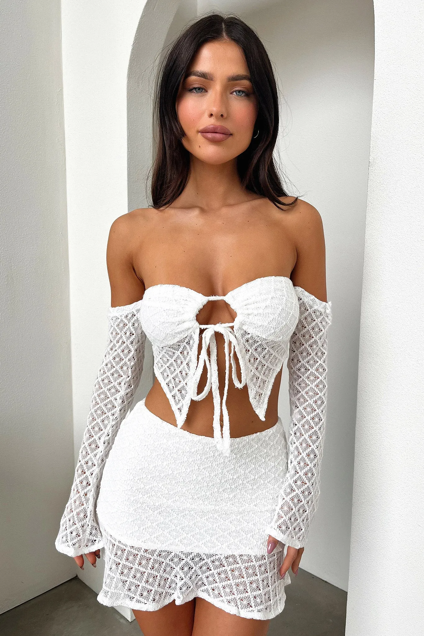Devoted Mini Skirt - White City Mood