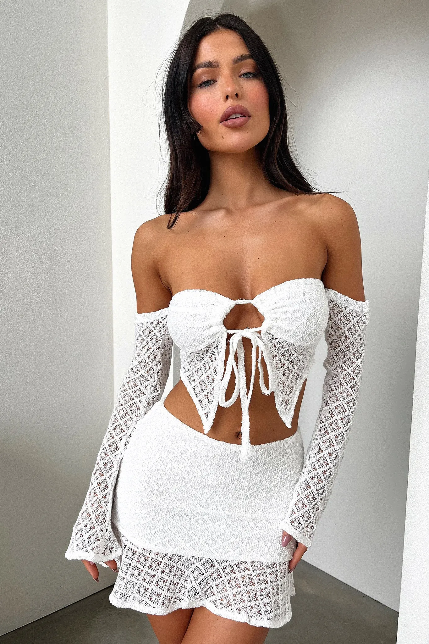 Ethically Made Devoted Mini Skirt - White