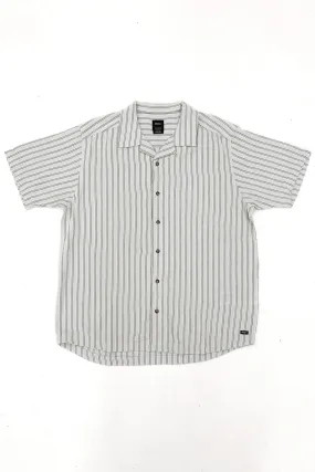 Beat Stripe Short Sleeve Shirt Green Tea QuickDry Textile OdorResistantTechnology
