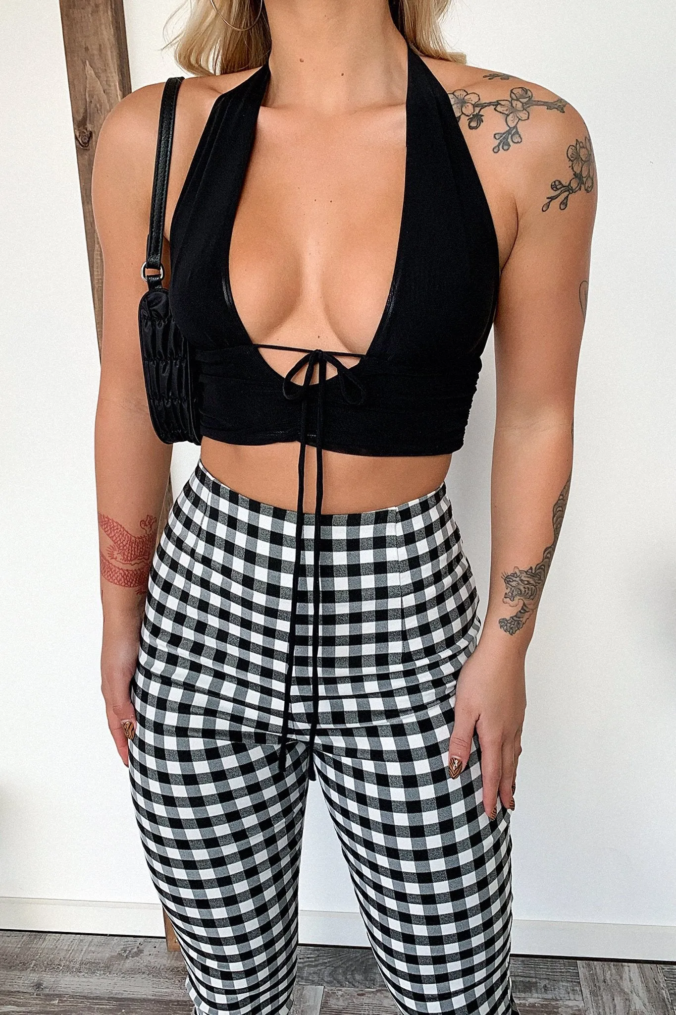 All Fit Bonded Seam Technology Dinah Pants - Black/White Checkered