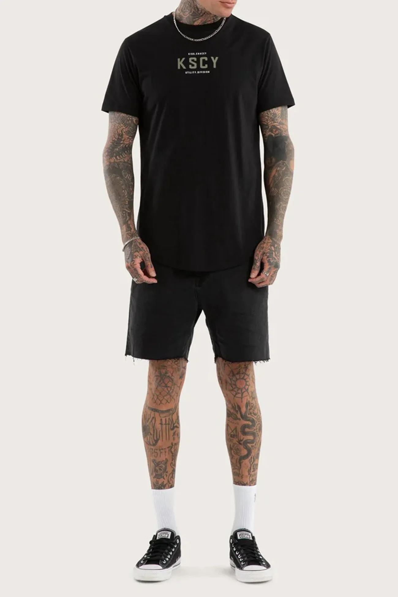 Comfortable Wear StretchFit Division Dual Curved Tee Jet Black