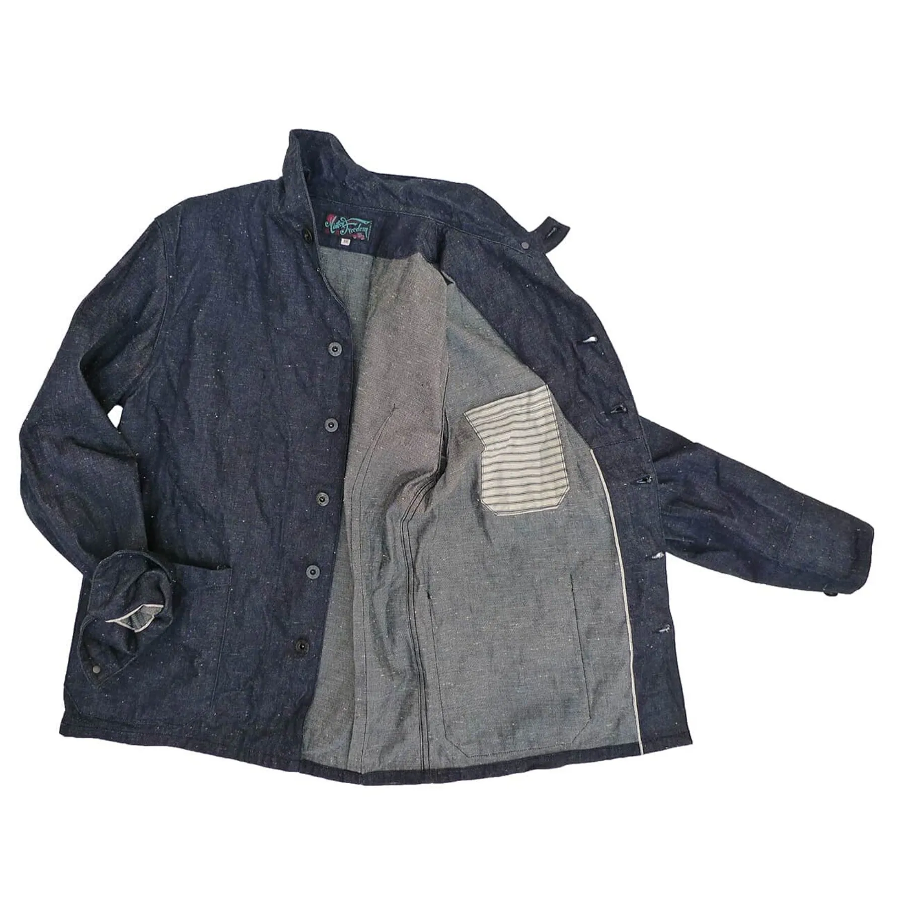 Dockyard Jacket - Snow Denim Adjustable Hem Cords Snap Button