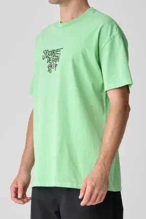 Reflective Accent Stripes Ventilated Back Panels Dot Shop Short Sleeve Tee Pigment Green