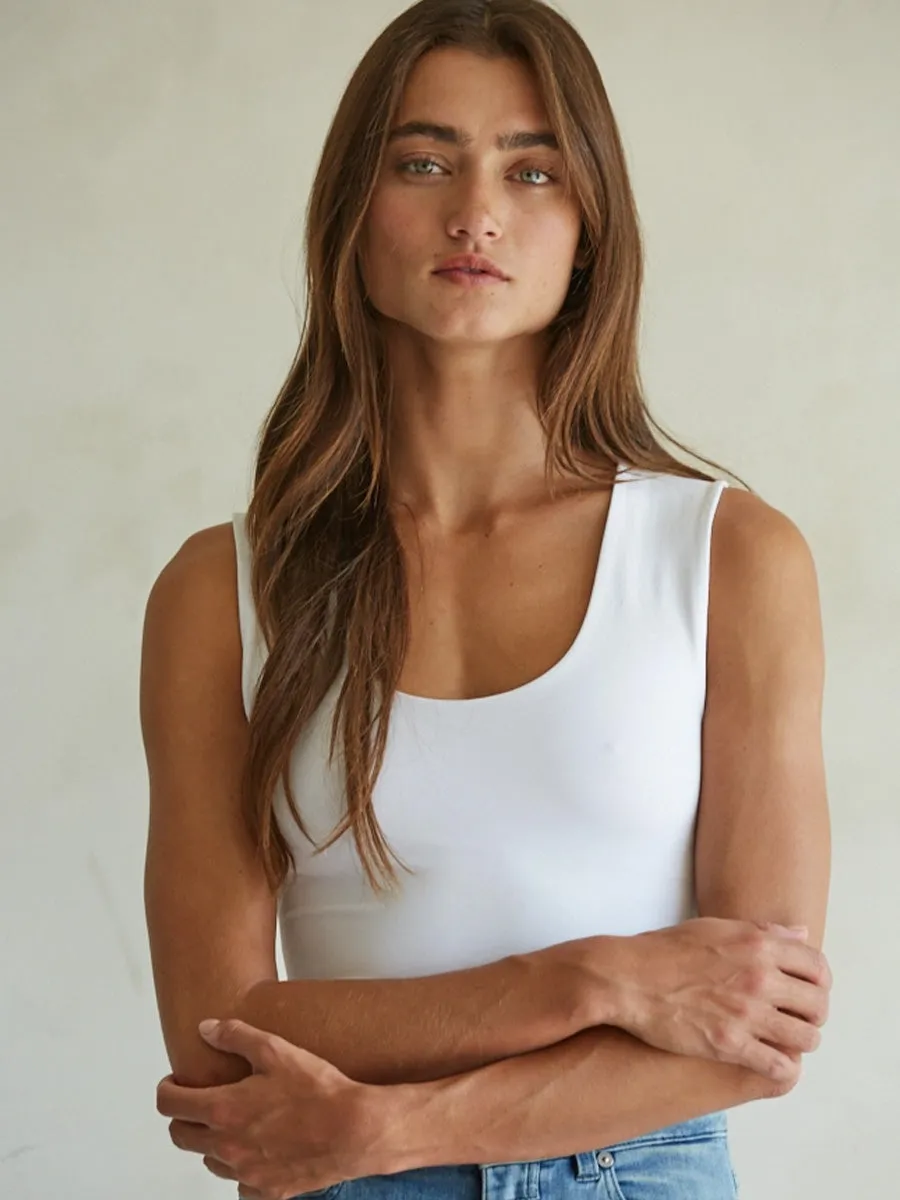 DOUBLE LAYER TANK - WHITE UltraSoftLining EcoFriendlyMaterial