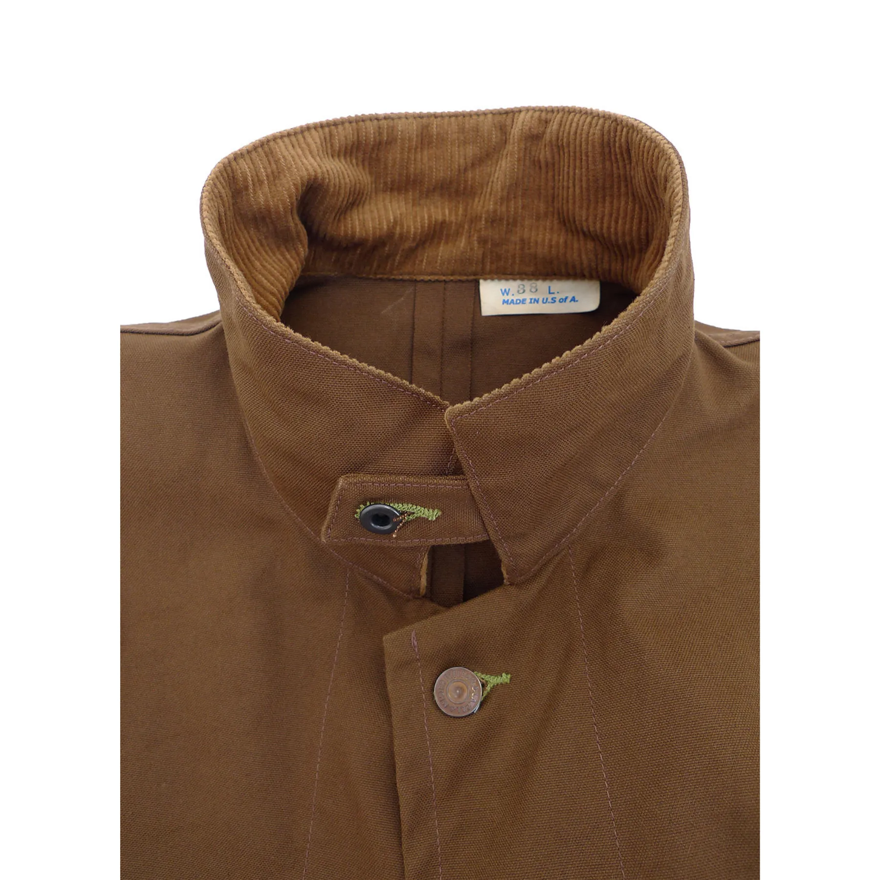 Structured Casual Fit Long Length Conductor Jacket - Cachou Duck Canvas