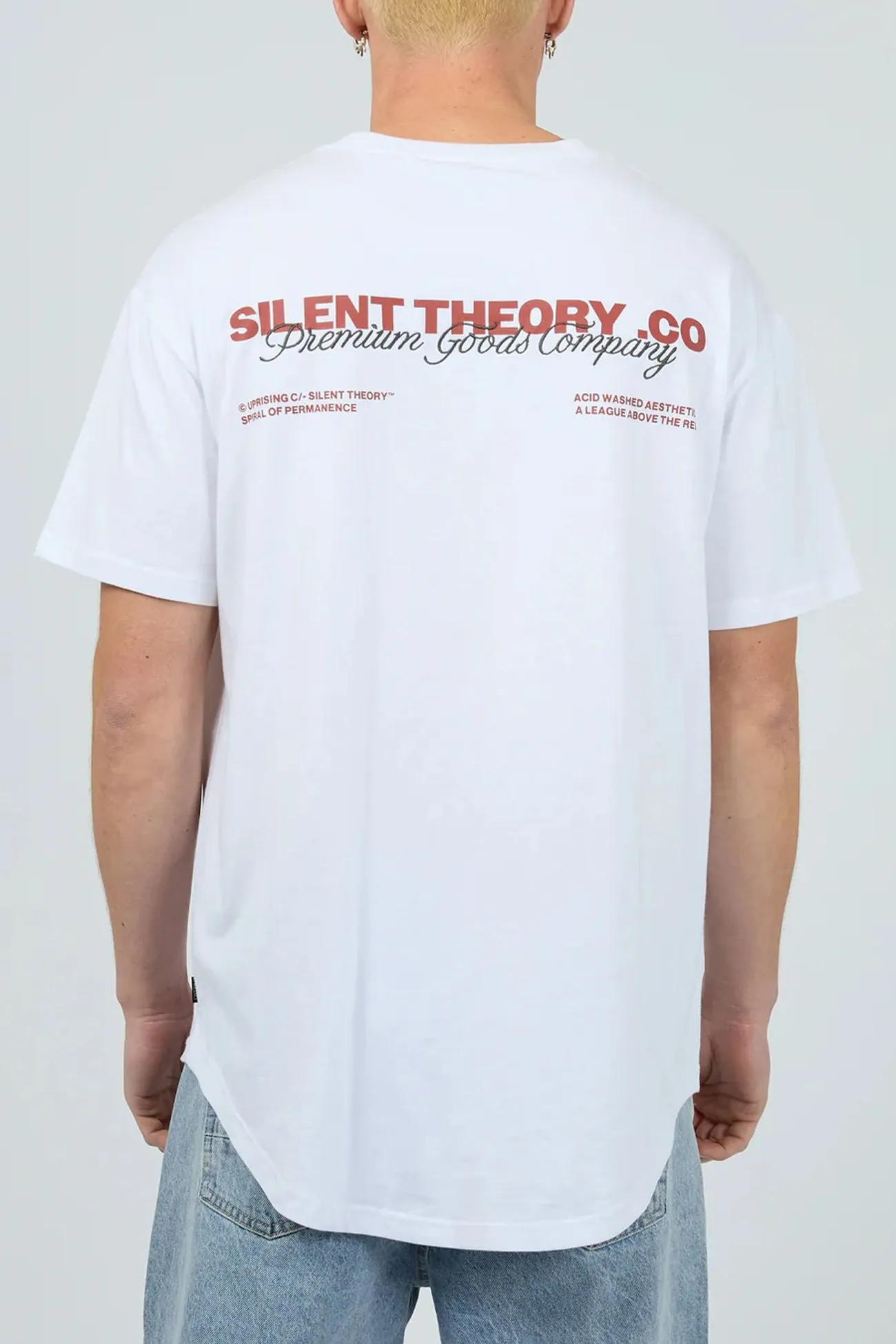 Initials Tee White Stretchable Neckline Modern Design