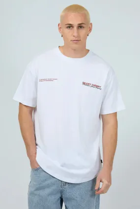 Initials Tee White Machine Washable Fabric DoubleLayered Collar