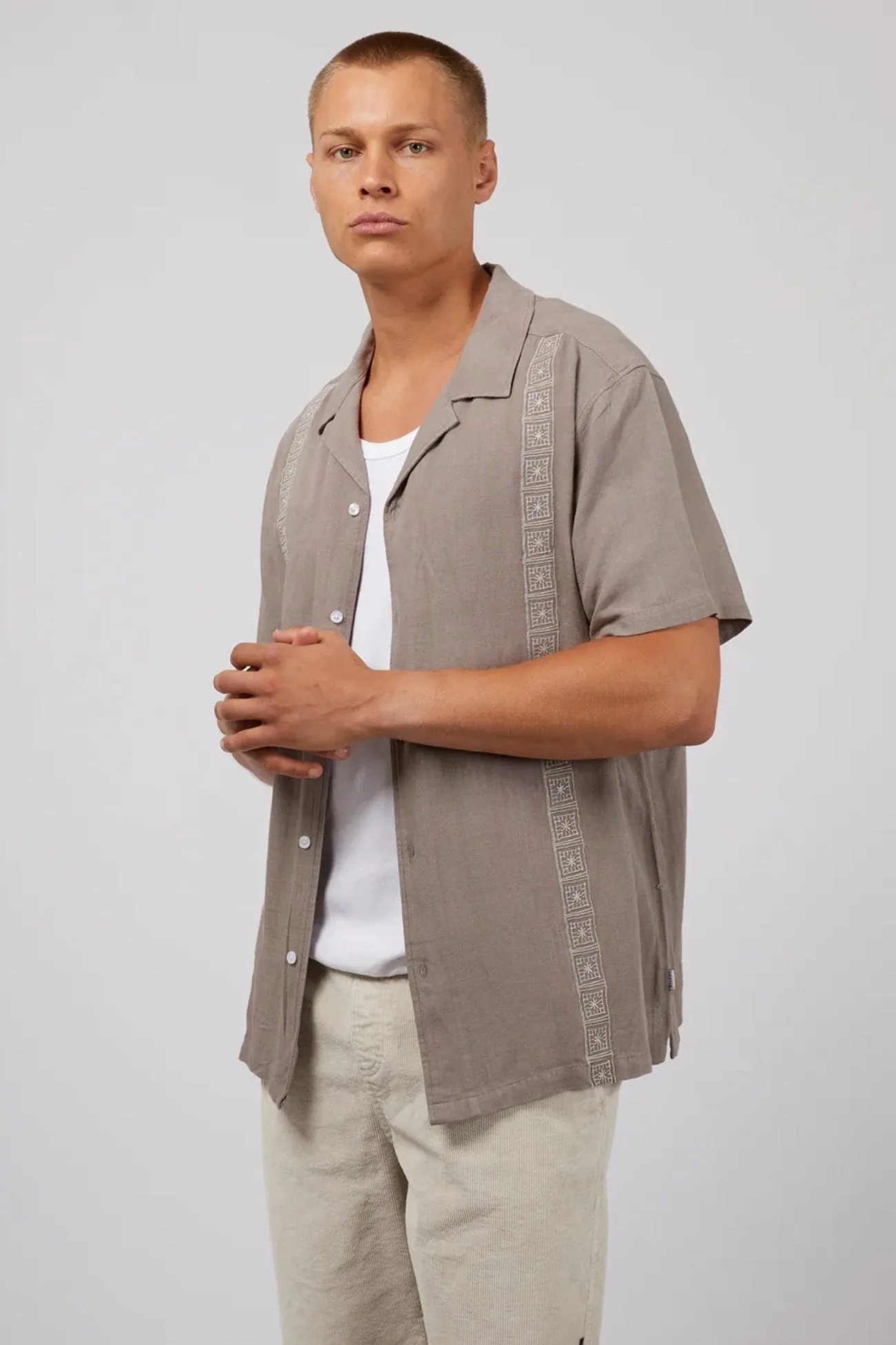 Dover Shirt Mushroom Wool Sweater