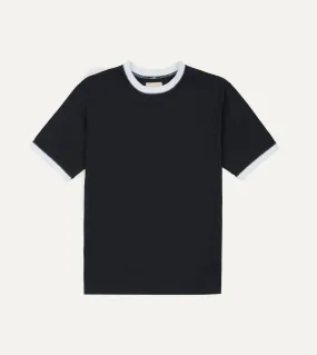 Drake's & Mr Camel Navy Ringer T-Shirt Cozy Wardrobe