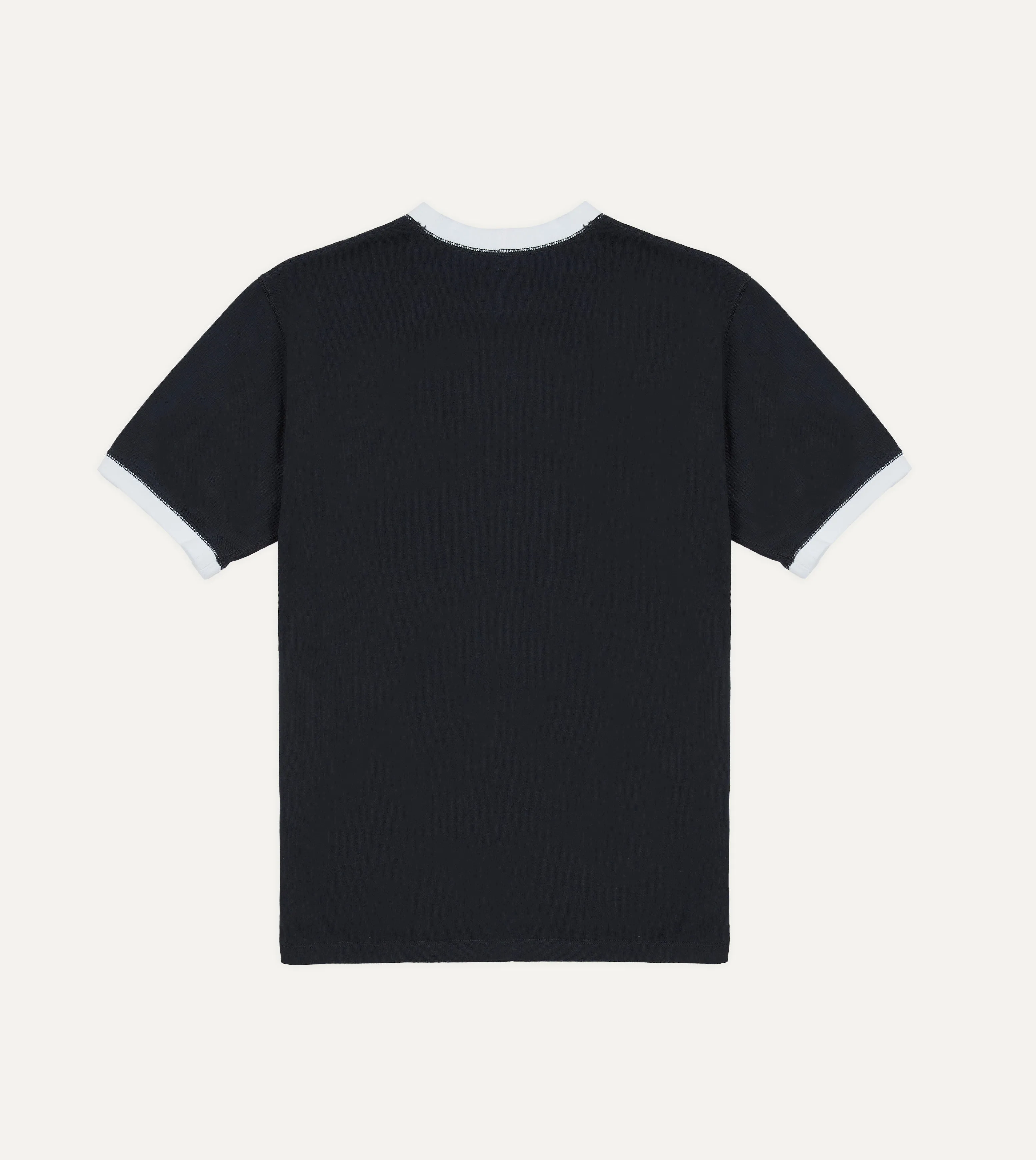 yoga clothing Trendy Vibes Wear Drake's & Mr Camel Navy Ringer T-Shirt