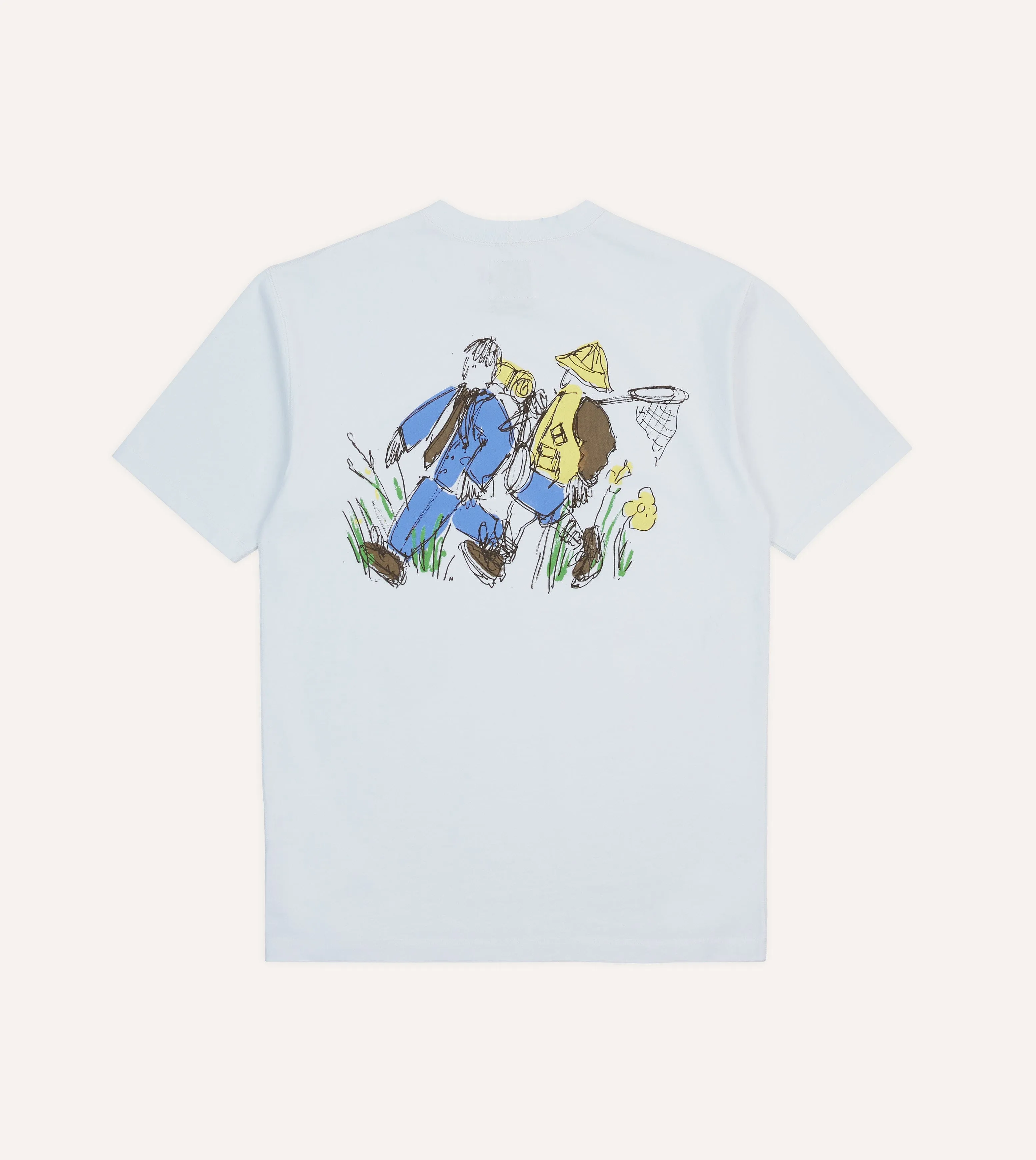 Adjustable Hem UV protected Drake??s and New Balance White Graphic T-Shirt