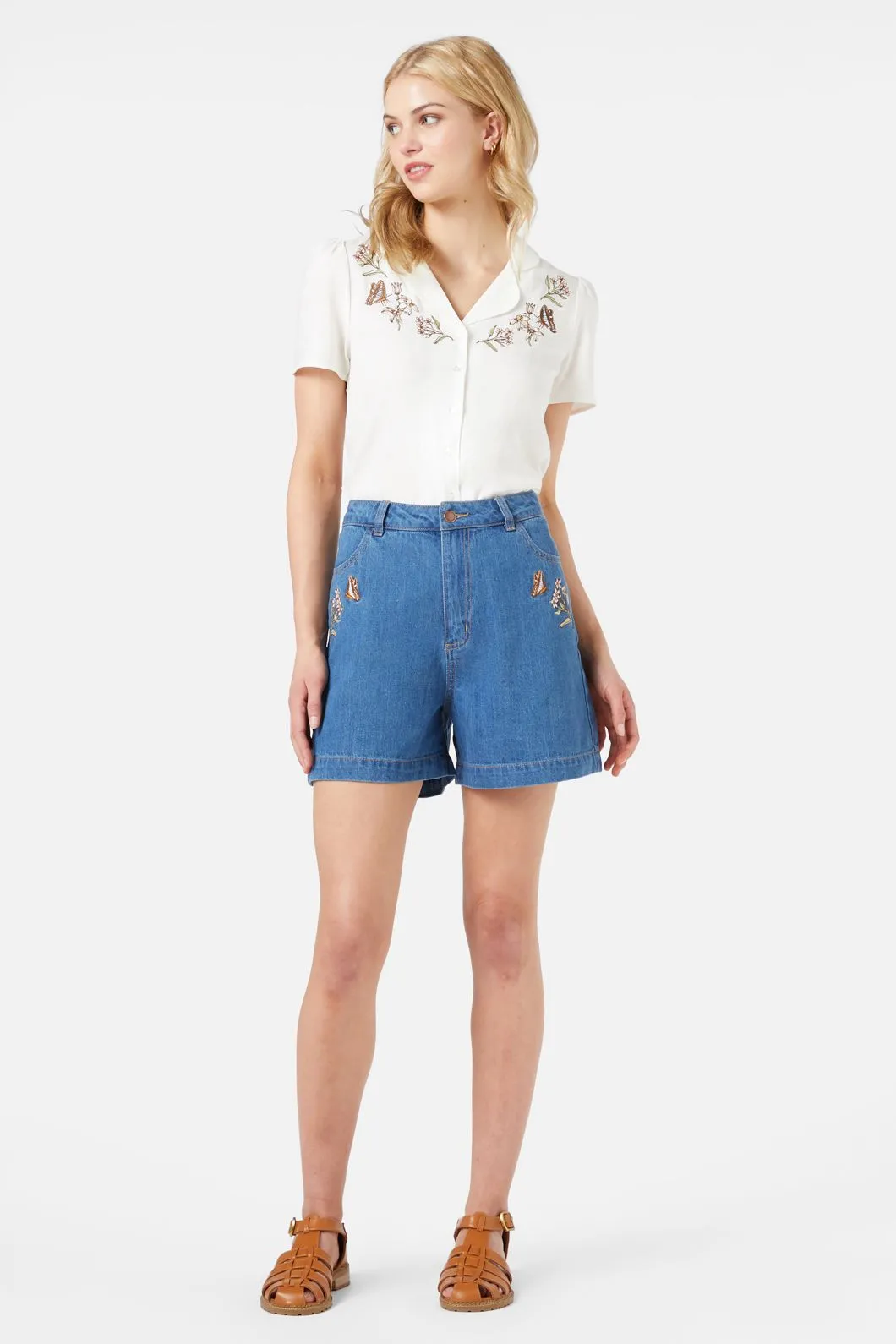 Warm Layer Mid-rise fit Dreams Emb Short