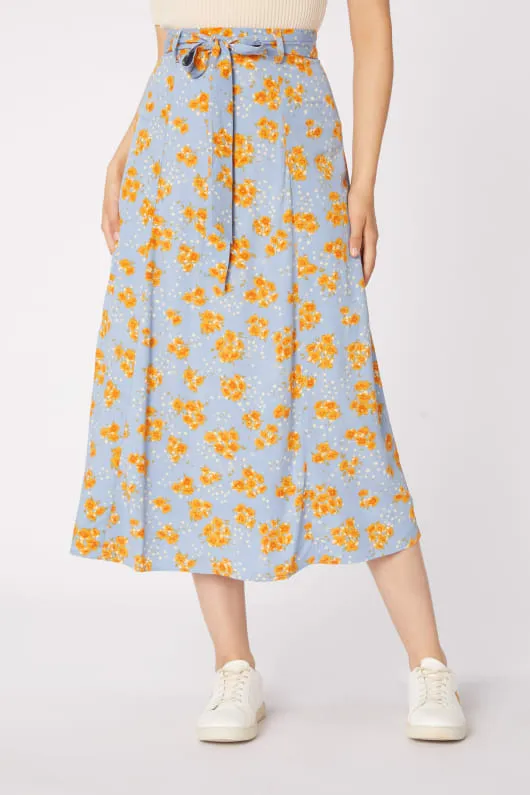 Dreamy Floral Midi Skirt No Fuss Ventilated Mesh Lining