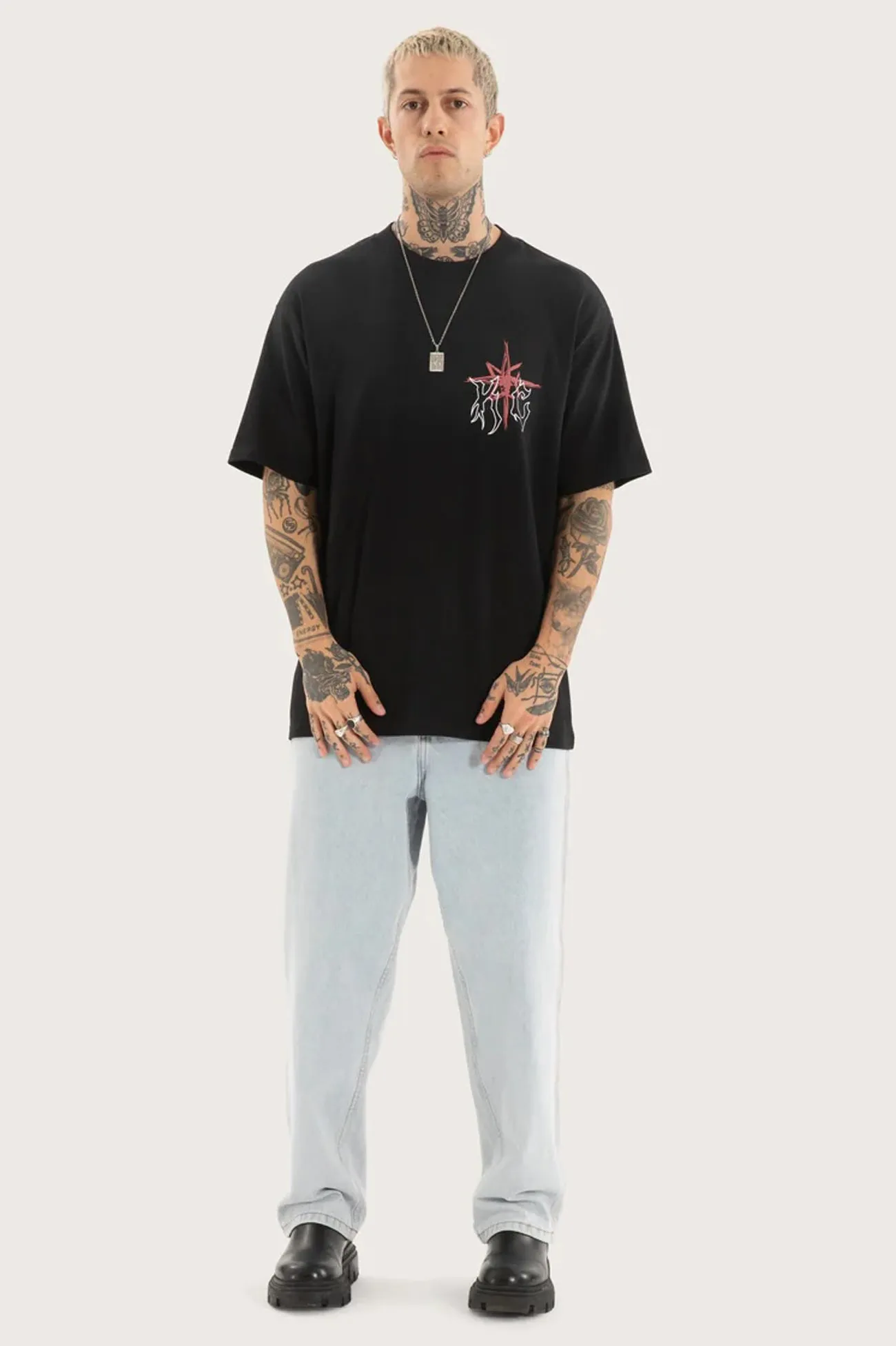 Coven Box Fit Tee Jet Black NonIrritating Stitching