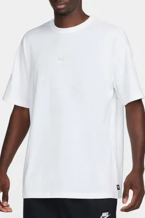 Breathable Material Reinforced Neckline Detail Nike Sportswear Premium Essentials Tee White