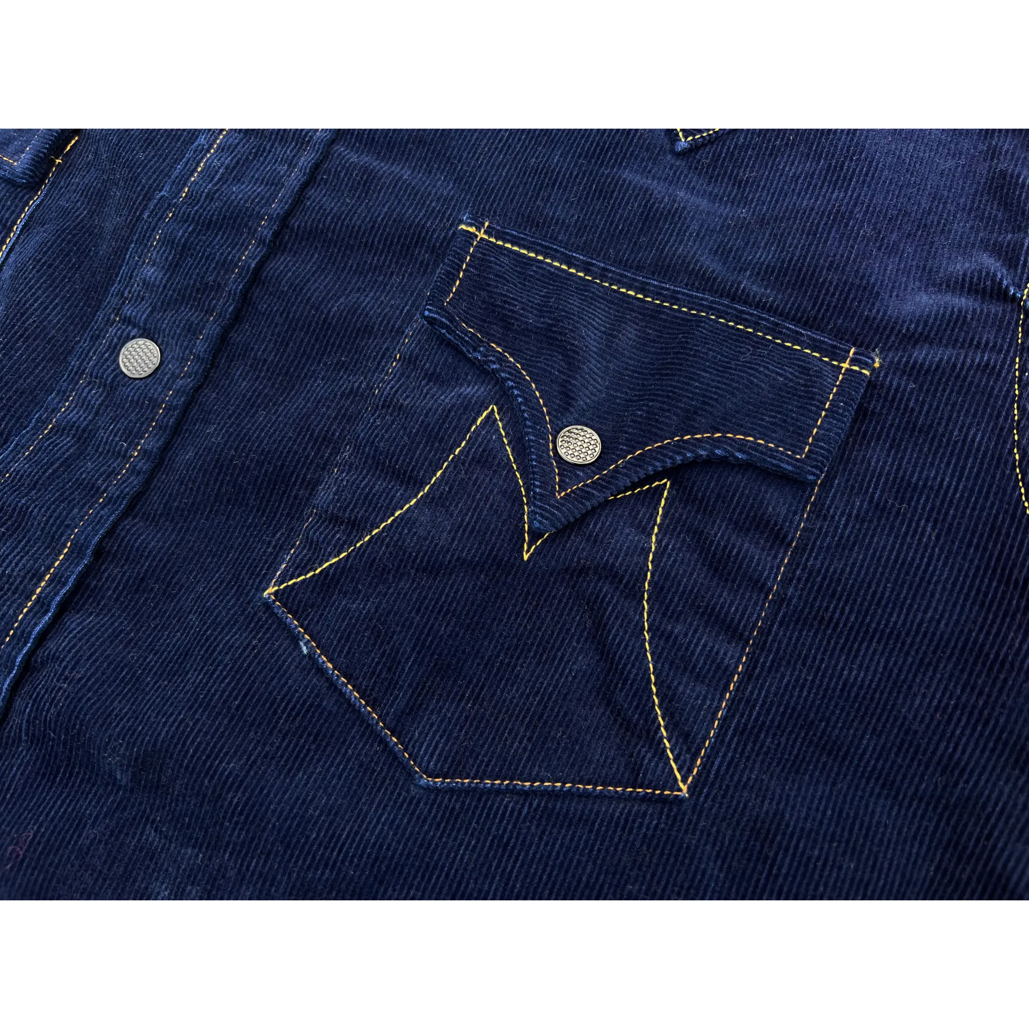 Dude Rancher Corduroy - Indigo Trendy Pattern Camping Essential